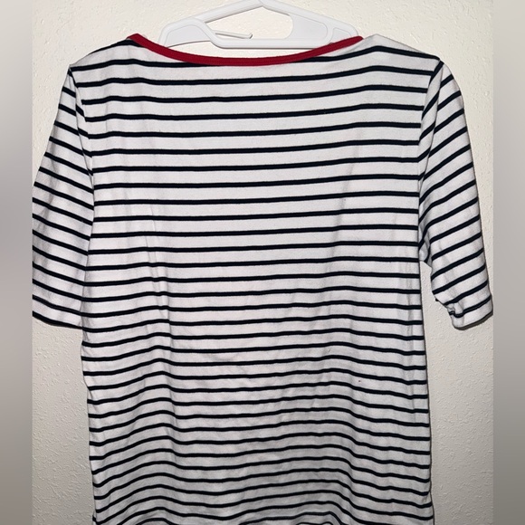 St. John's Bay Women’s striped classic Boat neck 3/4 sleeve set or 2 shirts - Picture 12 of 12